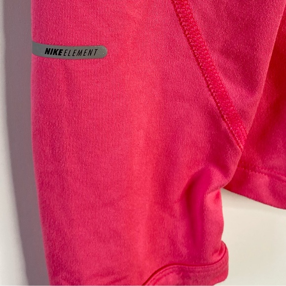 Nike Element Womens 1/4 Zip Pullover Sz S Pink Dri-Fit Mock Collar Thumb Holes - Picture 6 of 9